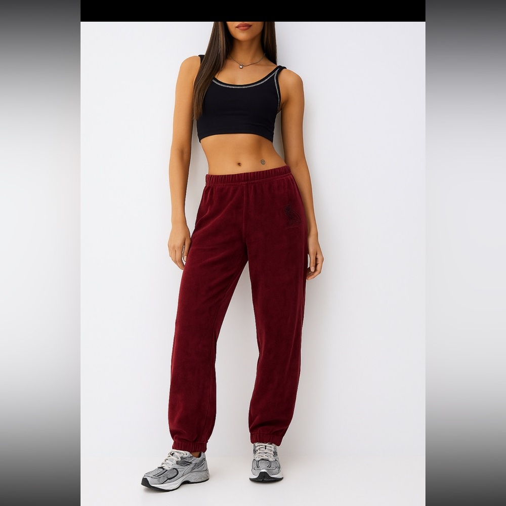 October Very Own  (OVO)rust velour Joggers